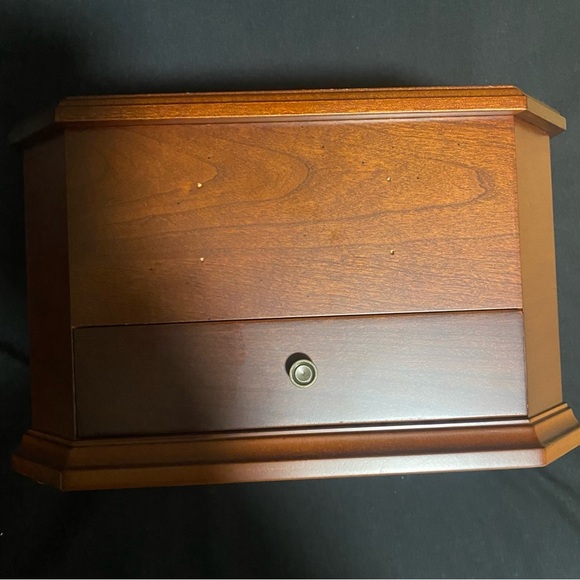 Bombay Lacquer Wood Storage Organizer Box With  Velvet Lining Drawer Vintage - Picture 4 of 7